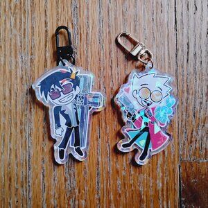 Trigun Vash & Wolfwood (Vashwood) Holographic Two-Sided Acrylic Keychain
